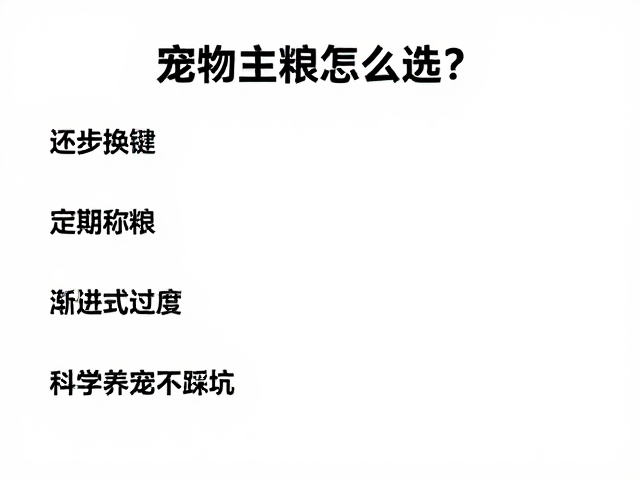 宠物主粮怎么选?逐步换粮,定期称重,科学养宠不踩坑