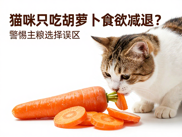 猫咪只吃胡萝卜食欲减退?警惕主粮选择误区与健康危机