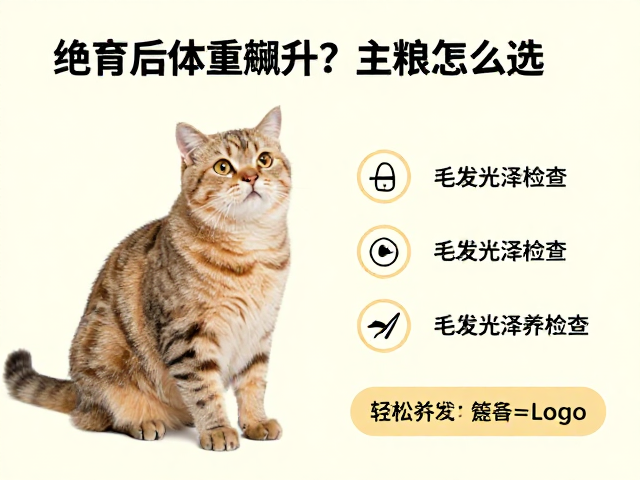 绝育后体重飙升?主粮怎么选,毛发光泽检查,轻松养出健康胖猫咪