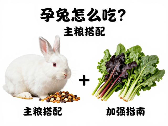 孕兔怎么吃?主粮搭配深色绿叶菜,营养加强指南