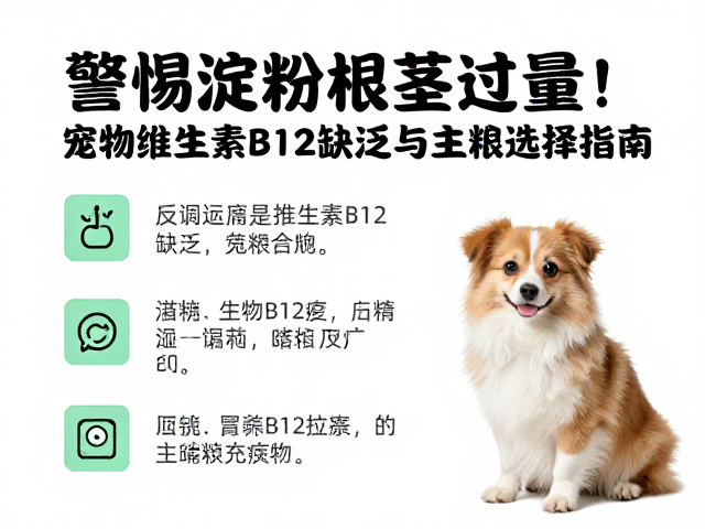 警惕淀粉根茎过量!宠物维生素B12缺乏与主粮选择指南