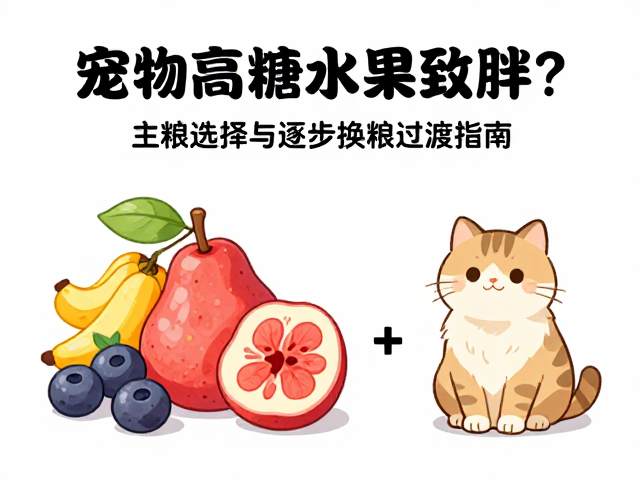 宠物高糖水果致胖?主粮选择与逐步换粮过渡指南