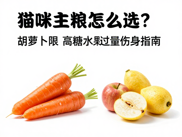 猫咪主粮怎么选?胡萝卜限量,高糖水果过量伤身指南