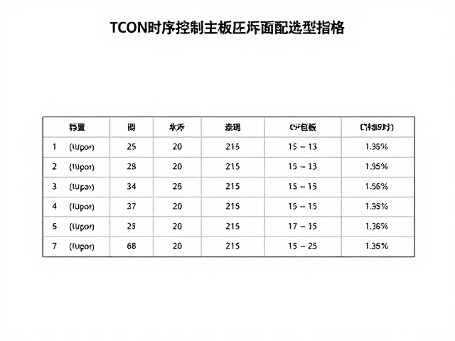 TCON时序控制主板匹配面板规格与COF封装选型指南