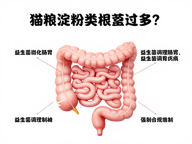 猫粮淀粉类根茎过多？益生菌调理肠胃，科学主粮选择指南