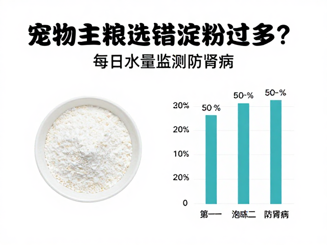 宠物主粮选错淀粉过多?每日水量监测防肾病