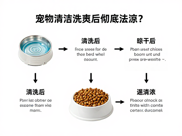 宠物碗装饮水清洁指南,主粮选择与清洗后彻底晾干的关键