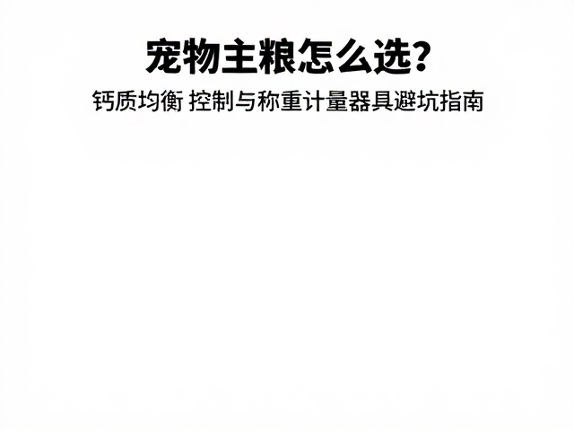 宠物主粮怎么选?钙质均衡控制与称重计量器具避坑指南