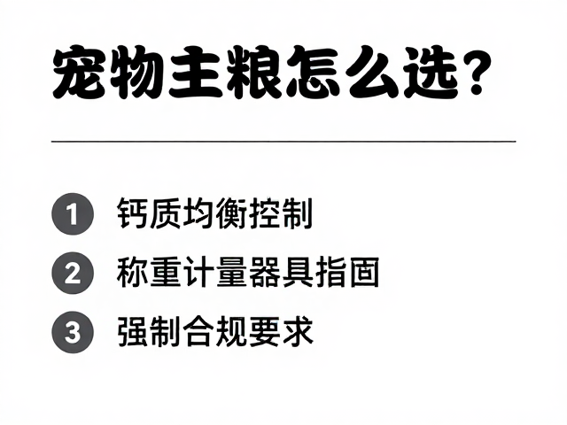 宠物主粮怎么选?钙质均衡控制与称重计量器具避坑指南