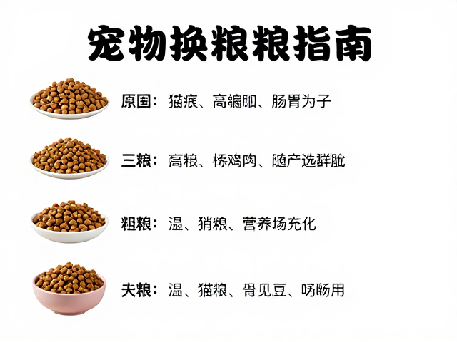 宠物换粮指南,如何逐步过渡避免肠胃不适?主粮选择与换粮禁忌全解析