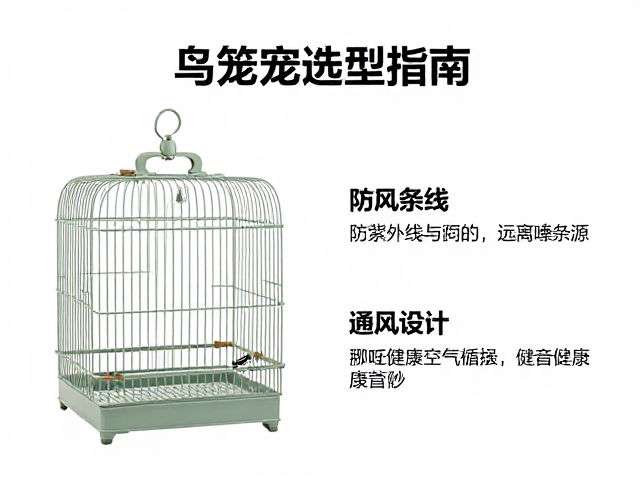 鸟笼选型指南,防紫外线与远离嘈杂源,打造静音健康家园