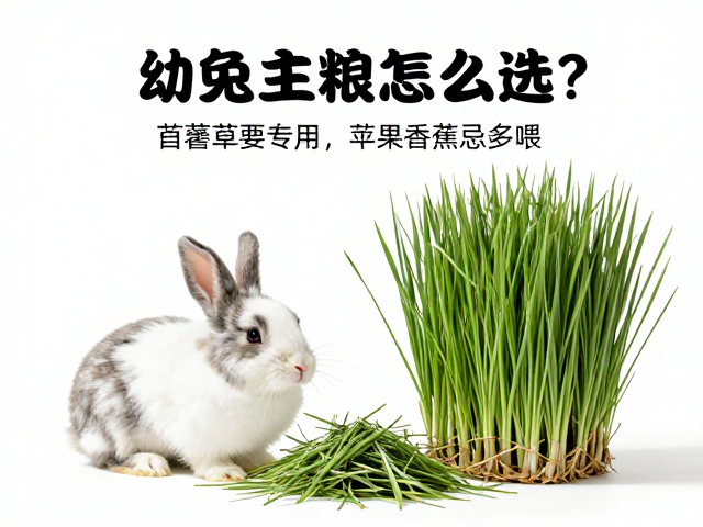 幼兔主粮怎么选?苜蓿草要专用,苹果香蕉忌多喂