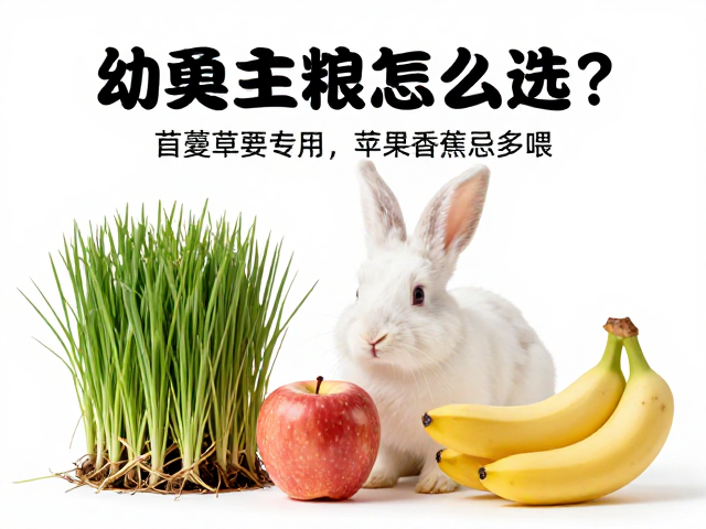 幼兔主粮怎么选?苜蓿草要专用,苹果香蕉忌多喂