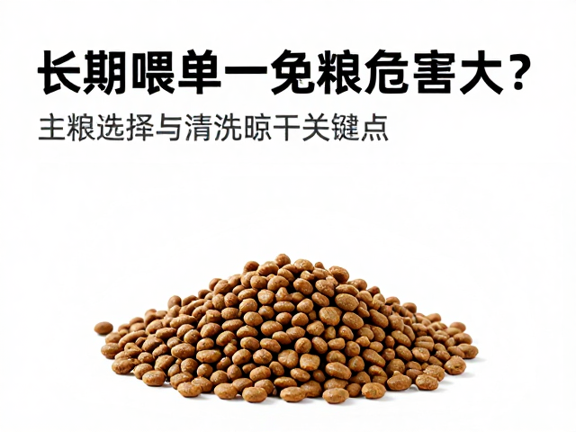 长期喂单一兔粮危害大？主粮选择与清洗晾干关键点