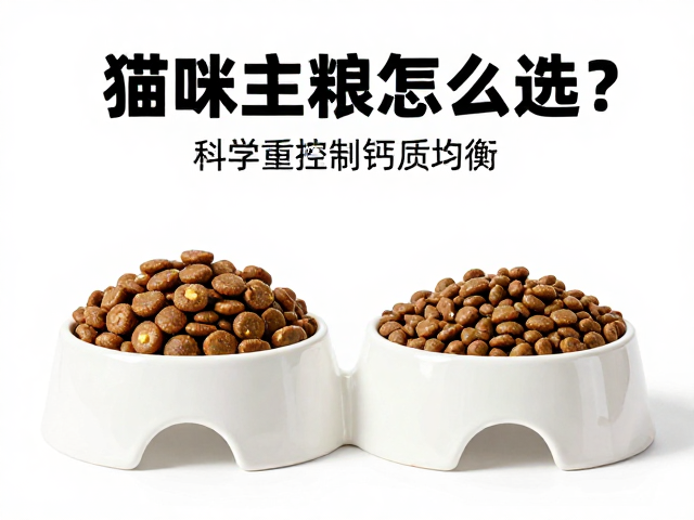 猫咪主粮怎么选?搭配重型陶瓷食盆,科学控制钙质均衡