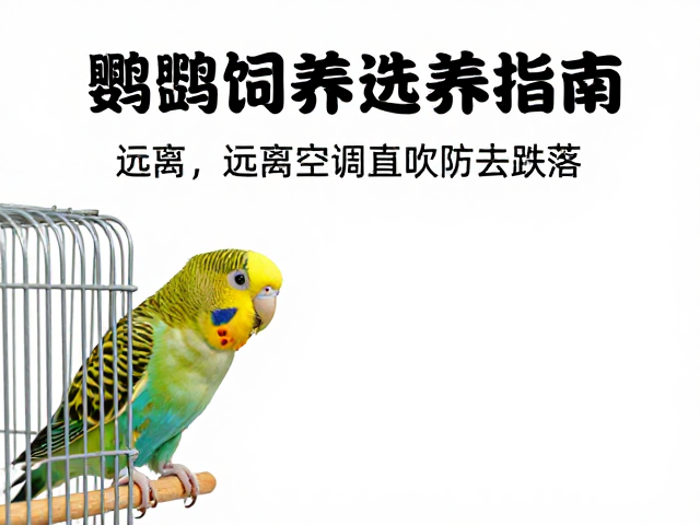 鹦鹉饲养指南,笼子选型避坑、远离空调直吹防跌落