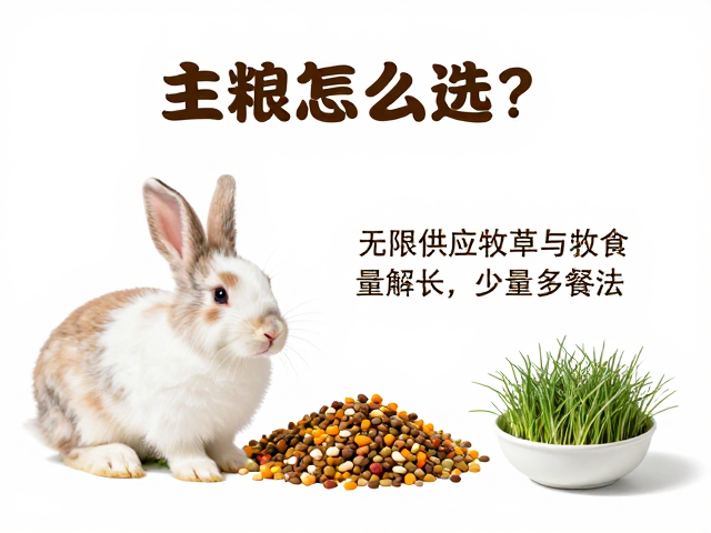 幼兔喂养指南,主粮怎么选?无限供应牧草与少量多餐法
