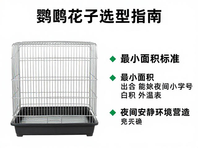 鹦鹉笼子选型指南,最小面积标准与夜间安静环境营造