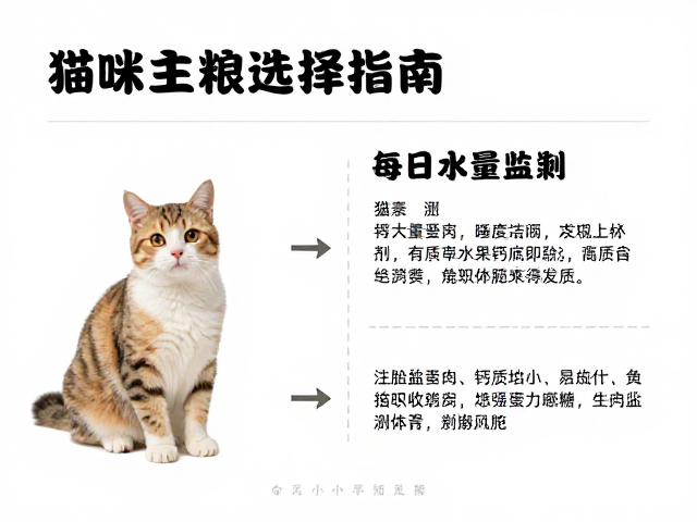 猫咪主粮选择指南,每日水量监测与钙质均衡控制全攻略