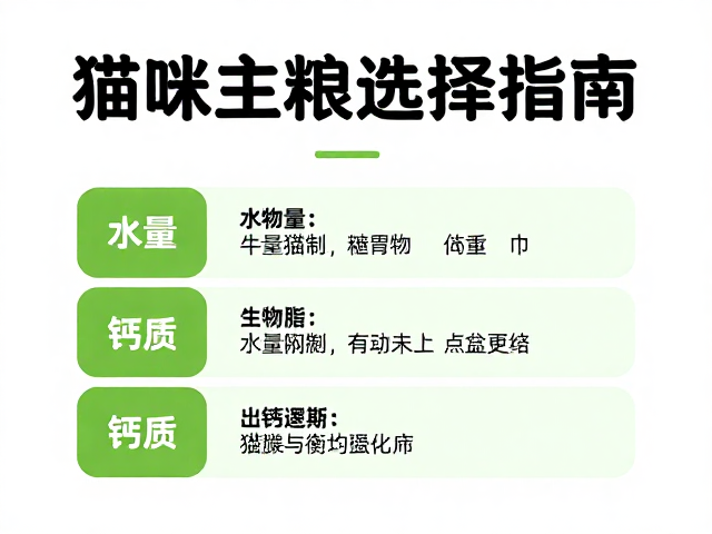 猫咪主粮选择指南,每日水量监测与钙质均衡控制全攻略