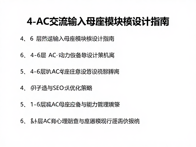 4-6层AC交流输入母座模块化设计指南,选型与SEO优化策略