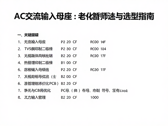 AC交流输入母座加TVS瞬态抑制二极管的老化筛选与选型指南