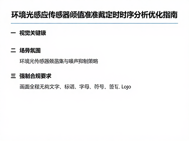 环境光感应传感器阈值精准判定与时序分析优化指南