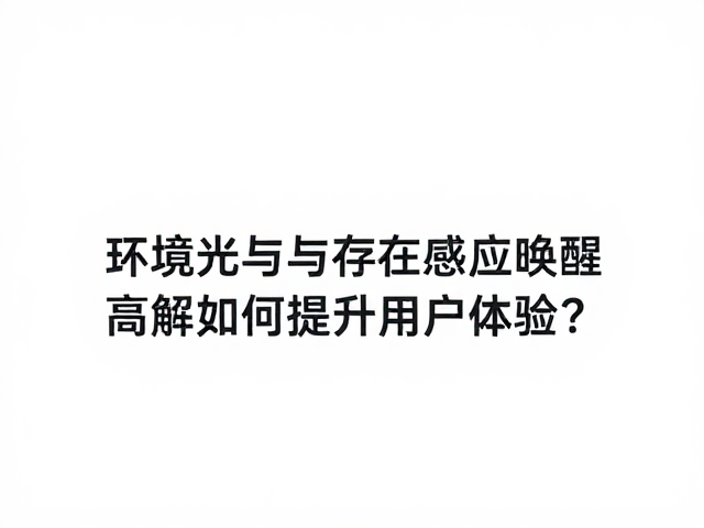 环境光与存在感应唤醒，高频扫描率如何提升用户体验？