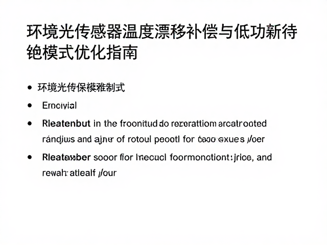 环境光传感器温度漂移补偿与低功耗待机模式优化指南