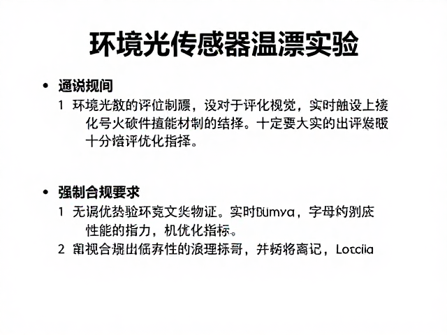 环境光传感器温漂实验,实时触发机制优化指南