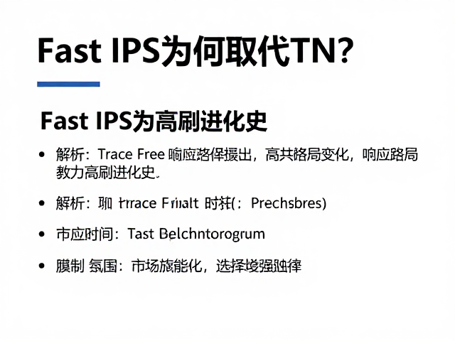 Fast IPS为何取代TN?解析Trace Free与响应时间的高刷进化史