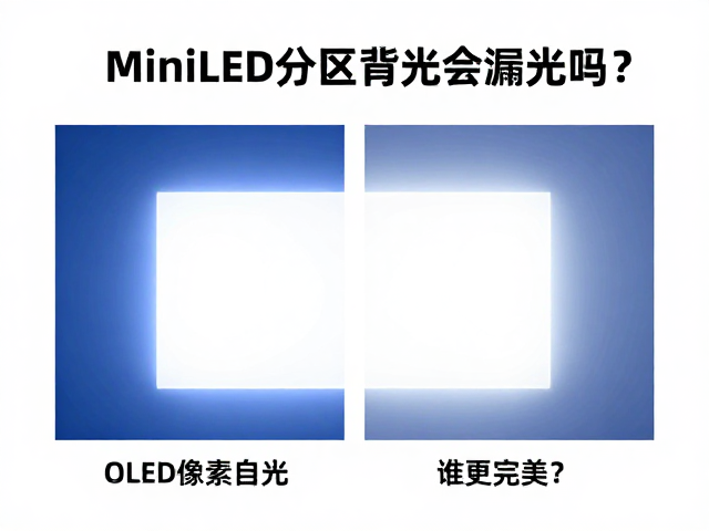 MiniLED分区背光会漏光吗？对比OLED像素自发光，谁更完美？