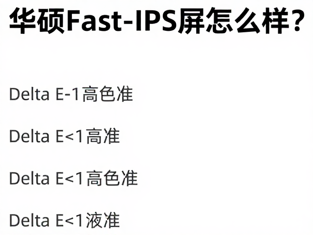 华硕Fast-IPS屏怎么样?Delta E<1高色准,高速液晶偏转技术详解