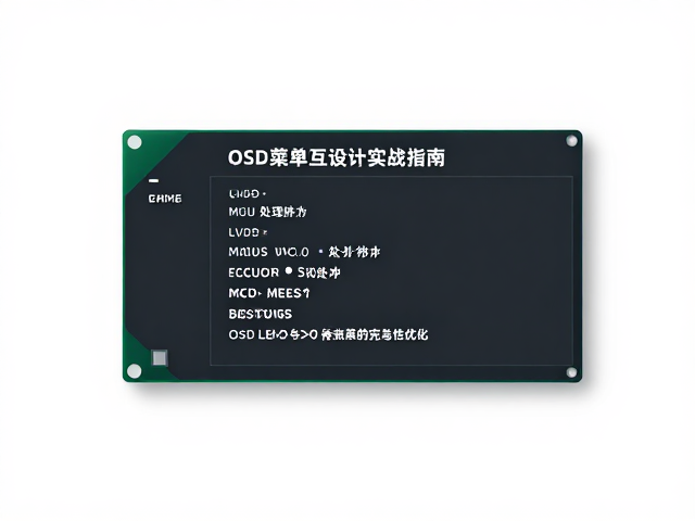 LVDS协议与MCU处理芯片,OSD菜单交互设计实战指南