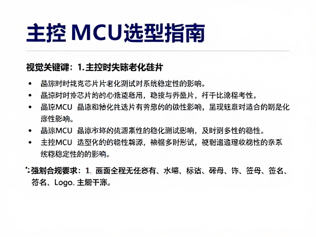 主控MCU选型指南,晶振与时钟芯片老化测试对系统稳定性的影响