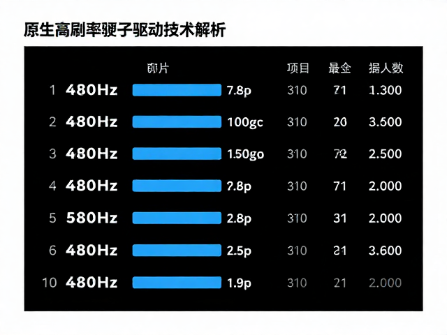 480Hz，极限超频与暗部增强，原生高刷新率硬件驱动技术解析