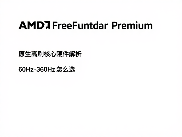 AMD FreeSync Premium与原生高刷硬件解析,60Hz至360Hz怎么选