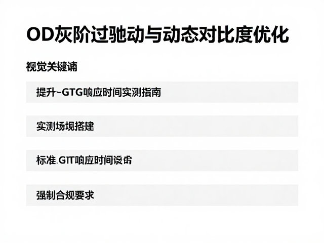 OD灰阶过驱动与动态对比度优化,提升GTG响应时间实测指南