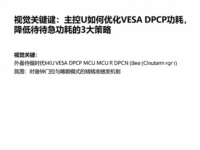 主控MCU如何优化VESA DPCP功耗,降低待机功耗的3大策略