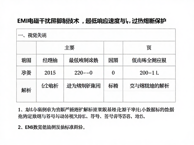 EMI电磁干扰屏蔽抑制技术,超低响应速度与过热熔断保护解析