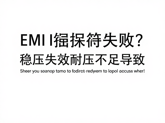 EMI屏蔽失效?稳压失效耐压值不足导致?深度解析抑制技术