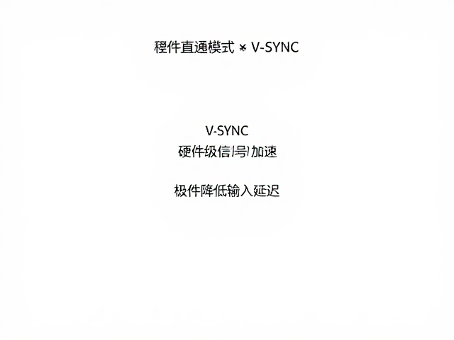 硬件直通模式与V-SYNC，实现硬件级信号加速，极致降低输入延迟