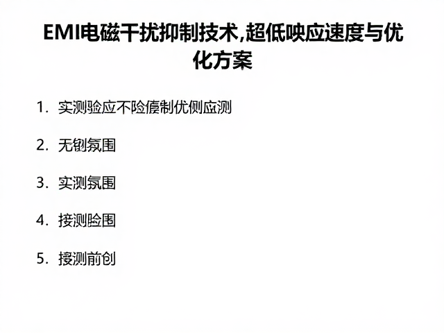 EMI电磁干扰抑制技术,超低响应速度与接地优化方案
