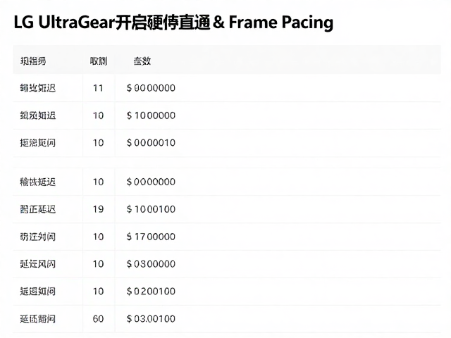 LG UltraGear开启硬件直通与Frame Pacing,实测输入延迟降低效果