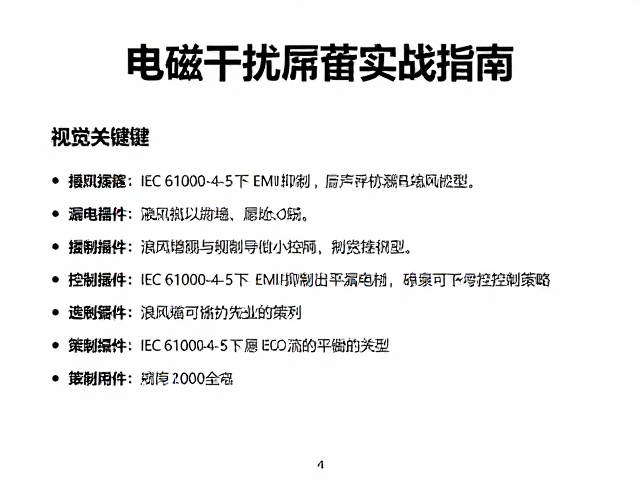 IEC 61000-4-5下EMI抑制与漏电流控制，电磁干扰屏蔽实战指南