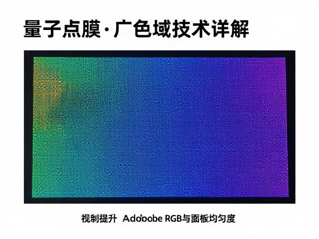 量子点膜广色域技术详解,如何提升Adobe RGB与面板均匀度