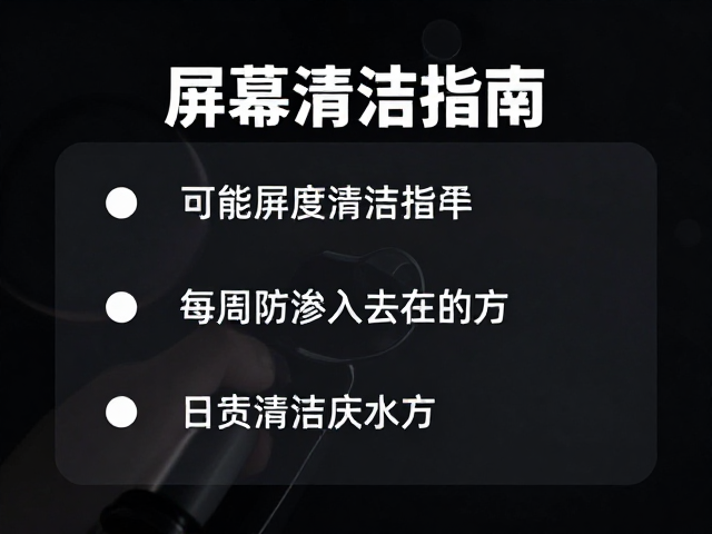 屏幕清洁指南,日常除尘防渗入,每周深度清洁保养法
