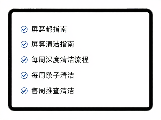 屏幕面板清洁指南,日常除尘、每周深度清洁与售后