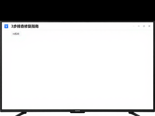 电视黑屏无信号?HDR参数致残影拖影?3步排查修复指南
