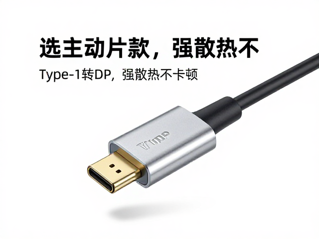Type-C转DP头带宽不足降频?选主动芯片款,强散热不卡顿